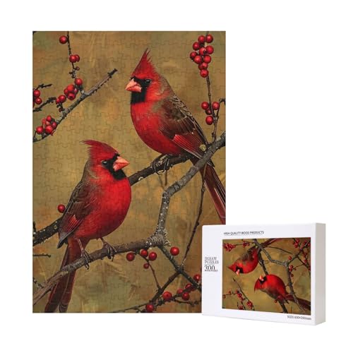 Red Birds Printed Jigsaw Puzzle with Storage Box, Wooden Puzzle for Adults and Kids, 300 Pieces Family Fun Decorative Game Red Birds Printed Jigsaw Puzzle with Storage Box, Wooden Puzzle for Adults and Kids, 300 Pieces Family Fun Decorative Game von WPUTY