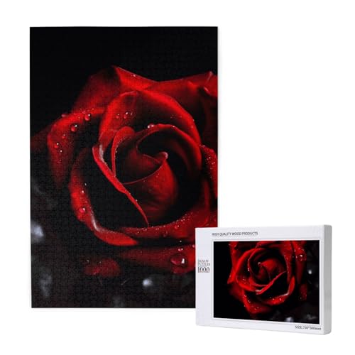 Red Rose Printed Jigsaw Puzzle with Storage Box, Wooden Puzzle for Adults and Kids, 1000 Pieces Family Fun Decorative Game Red Rose Printed Jigsaw Puzzle with Storage Box, Wooden Puzzle for Adults and Kids, 1000 Pieces Family Fun Decorative Game von WPUTY