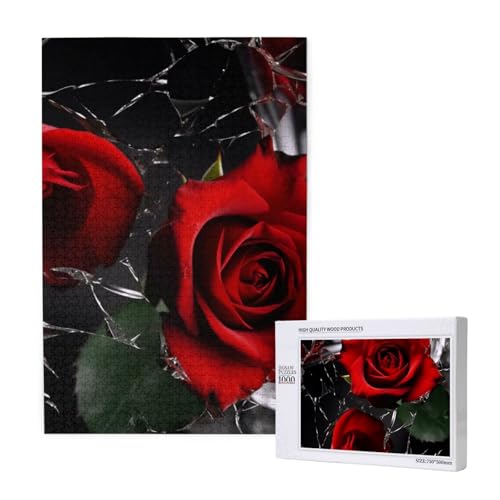 Red Rose Printed Jigsaw Puzzle with Storage Box, Wooden Puzzle for Adults and Kids, 1000 Pieces Family Fun Decorative Game Red Rose Printed Jigsaw Puzzle with Storage Box, Wooden Puzzle for Adults and Kids, 1000 Pieces Family Fun Decorative Game von WPUTY