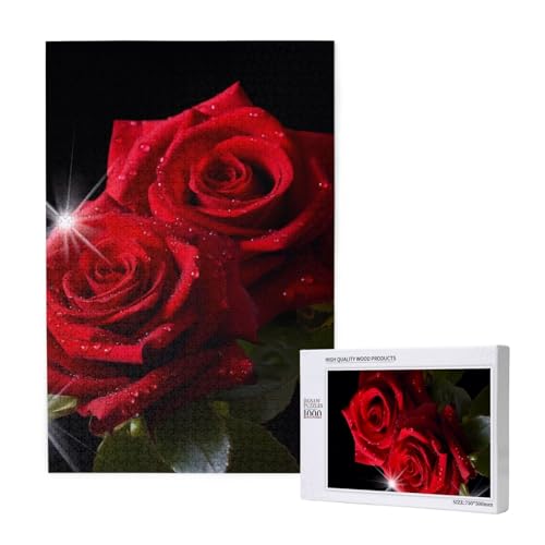 Red Roses Printed Jigsaw Puzzle with Storage Box, Wooden Puzzle for Adults and Kids, 1000 Pieces Family Fun Decorative Game Red Roses Printed Jigsaw Puzzle with Storage Box, Wooden Puzzle for Adults and Kids, 1000 Pieces Family Fun Decorative Game von WPUTY