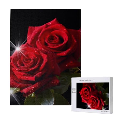 Red Roses Printed Jigsaw Puzzle with Storage Box, Wooden Puzzle for Adults and Kids, 500 Pieces Family Fun Decorative Game Red Roses Printed Jigsaw Puzzle with Storage Box, Wooden Puzzle for Adults and Kids, 500 Pieces Family Fun Decorative Game von WPUTY