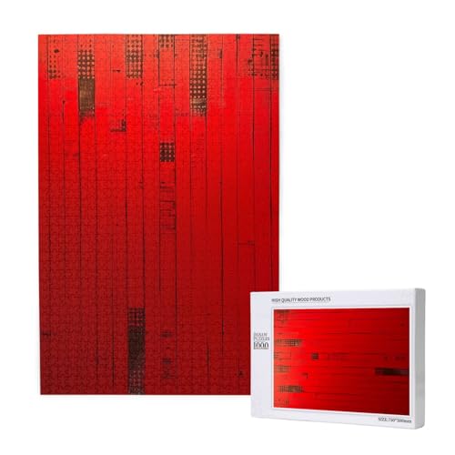 Red Stripe Printed Jigsaw Puzzle with Storage Box, Wooden Puzzle for Adults and Kids, 1000 Pieces Family Fun Decorative Game Red Stripe Printed Jigsaw Puzzle with Storage Box, Wooden Puzzle for Adults and Kids, 1000 Pieces Family Fun Decorative Game von WPUTY