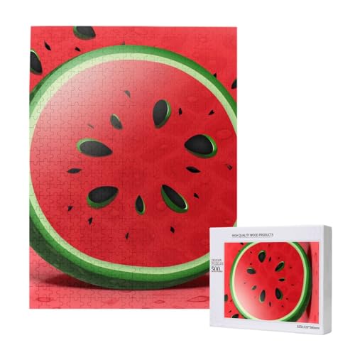 Red Watermelon Printed Jigsaw Puzzle with Storage Box, Wooden Puzzle for Adults and Kids, 500 Pieces Family Fun Decorative Game Red Watermelon Printed Jigsaw Puzzle with Storage Box, Wooden Puzzle for Adults and Kids, 500 Pieces Family Fun Decorative Game von WPUTY