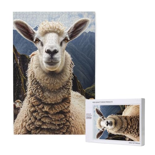 Schaf gedruckt Puzzle mit Aufbewahrungsbox, Holzpuzzle für Erwachsene und Kinder, 1000 Teile Familienspaß, dekoratives Spiel Schaf gedruckt Puzzle mit Aufbewahrungsbox, Holzpuzzle für Erwachsene und Kinder, 1000 Teile Familienspaß, dekoratives Spiel von WPUTY