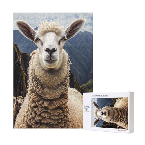 Schaf gedruckt Puzzle mit Aufbewahrungsbox, Holzpuzzle für Erwachsene und Kinder, 300 Teile Familienspaß, dekoratives Spiel Schaf gedruckt Puzzle mit Aufbewahrungsbox, Holzpuzzle für Erwachsene und Kinder, 300 Teile Familienspaß, dekoratives Spiel von WPUTY
