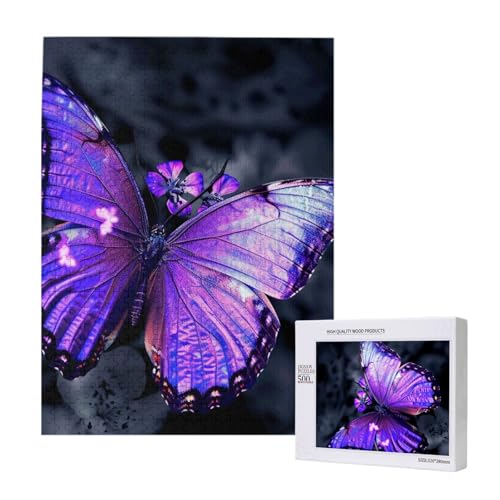 Schmetterling gedruckt Puzzle mit Aufbewahrungsbox, Holzpuzzle für Erwachsene und Kinder, 500 Teile Familie Spaß Dekoratives Spiel Schmetterling gedruckt Puzzle mit Aufbewahrungsbox, Holzpuzzle für Erwachsene und Kinder, 500 Teile Familie Spaß Dekoratives Spiel von WPUTY