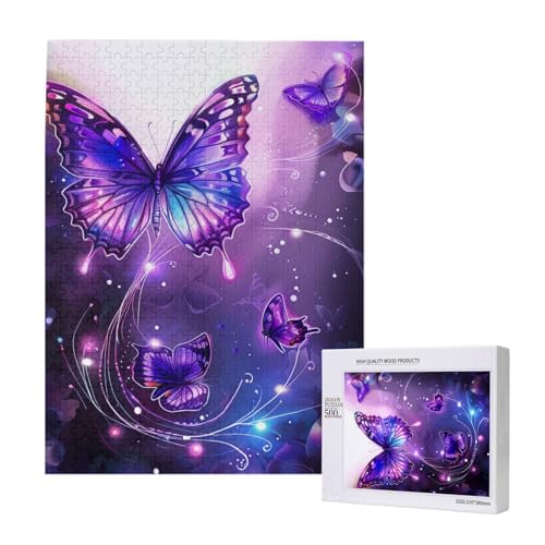 Schmetterlinge Bedrucktes Puzzle mit Aufbewahrungsbox, Holzpuzzle für Erwachsene und Kinder, 500 Teile Familienspaß, dekoratives Spiel Schmetterlinge Bedrucktes Puzzle mit Aufbewahrungsbox, Holzpuzzle für Erwachsene und Kinder, 500 Teile Familienspaß, dekoratives Spiel von WPUTY