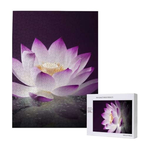 Schöne Lotusblüte gedrucktes Puzzle mit Aufbewahrungsbox, Holzpuzzle für Erwachsene und Kinder, 500 Teile Familienspaß, dekoratives Spiel Schöne Lotusblüte gedrucktes Puzzle mit Aufbewahrungsbox, Holzpuzzle für Erwachsene und Kinder, 500 Teile Familienspaß, dekoratives Spiel von WPUTY