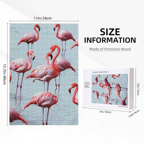 Schöne lustige Flamingos gedrucktes Puzzle mit Aufbewahrungsbox, Holzpuzzle für Erwachsene und Kinder, 300 Teile Familienspaß, dekoratives Spiel Schöne lustige Flamingos gedrucktes Puzzle mit Aufbewahrungsbox, Holzpuzzle für Erwachsene und Kinder, 300 Teile Familienspaß, dekoratives Spiel von WPUTY