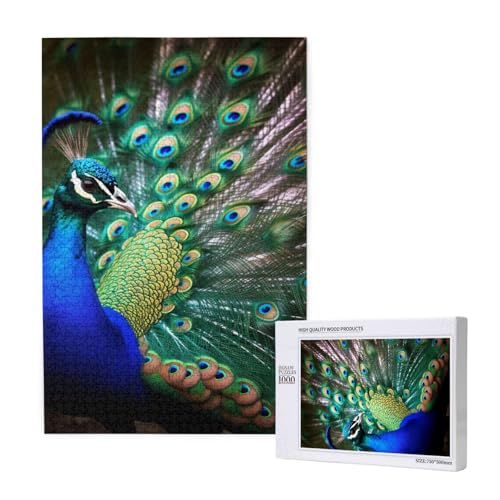 Schönes Pfau gedrucktes Puzzle mit Aufbewahrungsbox, Holzpuzzle für Erwachsene und Kinder, 1000 Teile Familienspaß, dekoratives Spiel Schönes Pfau gedrucktes Puzzle mit Aufbewahrungsbox, Holzpuzzle für Erwachsene und Kinder, 1000 Teile Familienspaß, dekoratives Spiel von WPUTY