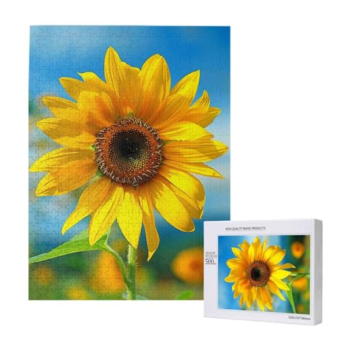 Schönes Sonnenblumen-gedrucktes Puzzle mit Aufbewahrungsbox, Holzpuzzle für Erwachsene und Kinder, 500 Teile Familienspaß, dekoratives Spiel Schönes Sonnenblumen-gedrucktes Puzzle mit Aufbewahrungsbox, Holzpuzzle für Erwachsene und Kinder, 500 Teile Familienspaß, dekoratives Spiel von WPUTY