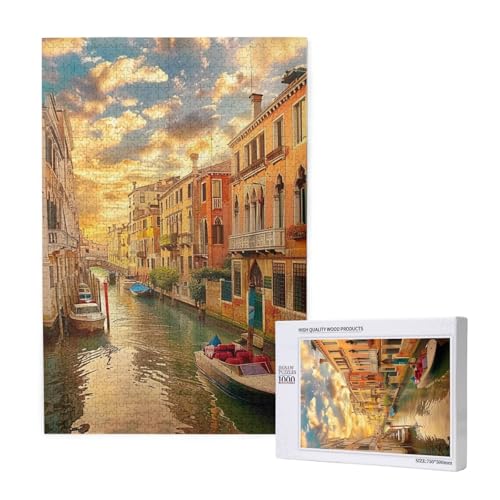 Schönes Venedig C View Printed Jigsaw Puzzle mit Aufbewahrungsbox, Holzpuzzle für Erwachsene und Kinder, 1000 Teile Familienspaß, dekoratives Spiel Schönes Venedig C View Printed Jigsaw Puzzle mit Aufbewahrungsbox, Holzpuzzle für Erwachsene und Kinder, 1000 Teile Familienspaß, dekoratives Spiel von WPUTY