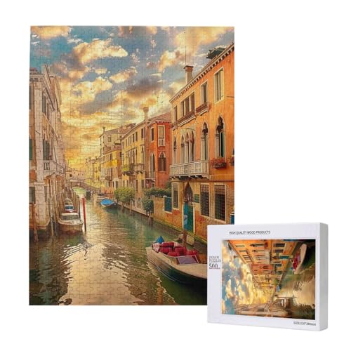 Schönes Venedig C View Printed Jigsaw Puzzle mit Aufbewahrungsbox, Holzpuzzle für Erwachsene und Kinder, 500 Teile Familienspaß, dekoratives Spiel Schönes Venedig C View Printed Jigsaw Puzzle mit Aufbewahrungsbox, Holzpuzzle für Erwachsene und Kinder, 500 Teile Familienspaß, dekoratives Spiel von WPUTY