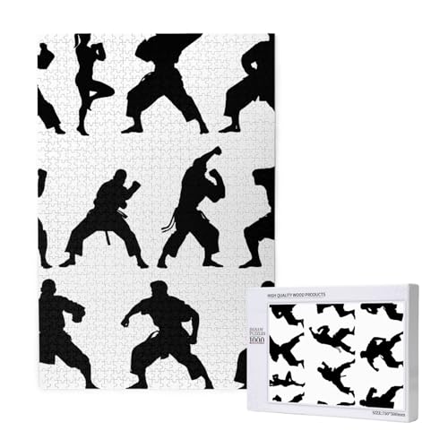 Silhouettes of Martial Arts Printed Jigsaw Puzzle with Storage Box, Wooden Puzzle for Adults and Kids, 1000 Pieces Family Fun Decorative Game Silhouettes of Martial Arts Printed Jigsaw Puzzle with Storage Box, Wooden Puzzle for Adults and Kids, 1000 Pieces Family Fun Decorative Game von WPUTY