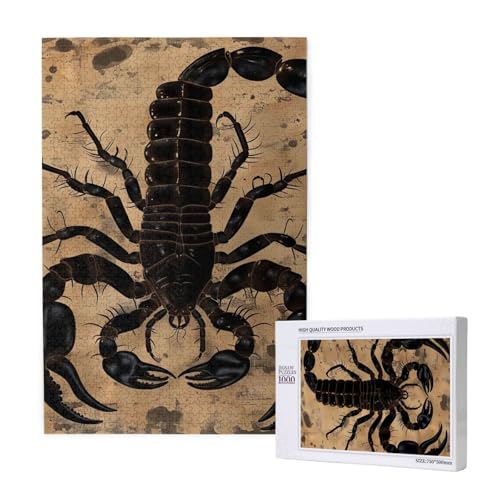 Skorpion gedruckt Puzzle mit Aufbewahrungsbox, Holzpuzzle für Erwachsene und Kinder, 1000 Teile Familienspaß, dekoratives Spiel Skorpion gedruckt Puzzle mit Aufbewahrungsbox, Holzpuzzle für Erwachsene und Kinder, 1000 Teile Familienspaß, dekoratives Spiel von WPUTY