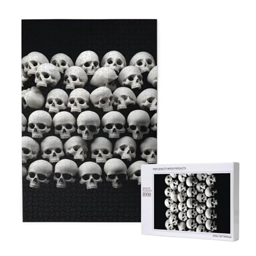 Skull 2 Printed Jigsaw Puzzle with Storage Box, Wooden Puzzle for Adults and Kids, 1000 Pieces Family Fun Decorative Game Skull 2 Printed Jigsaw Puzzle with Storage Box, Wooden Puzzle for Adults and Kids, 1000 Pieces Family Fun Decorative Game von WPUTY