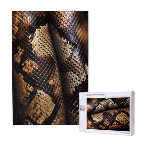 Snake Skin Printed Jigsaw Puzzle with Storage Box, Wooden Puzzle for Adults and Kids, 1000 Pieces Family Fun Decorative Game Snake Skin Printed Jigsaw Puzzle with Storage Box, Wooden Puzzle for Adults and Kids, 1000 Pieces Family Fun Decorative Game von WPUTY