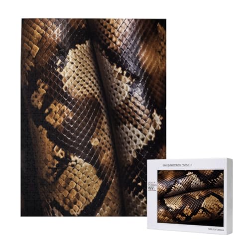 Snake Skin Printed Jigsaw Puzzle with Storage Box, Wooden Puzzle for Adults and Kids, 500 Pieces Family Fun Decorative Game Snake Skin Printed Jigsaw Puzzle with Storage Box, Wooden Puzzle for Adults and Kids, 500 Pieces Family Fun Decorative Game von WPUTY