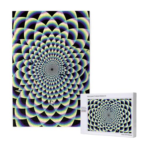 Spiral Optical Illusion Art Printed Jigsaw Puzzle with Storage Box, Wooden Puzzle for Adults and Kids, 1000 Pieces Family Fun Decorative Game Spiral Optical Illusion Art Printed Jigsaw Puzzle with Storage Box, Wooden Puzzle for Adults and Kids, 1000 Pieces Family Fun Decorative Game von WPUTY