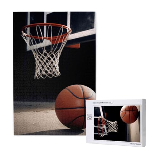 Sports Basketball Printed Jigsaw Puzzle with Storage Box, Wooden Puzzle for Adults and Kids, 1000 Pieces Family Fun Decorative Game Sports Basketball Printed Jigsaw Puzzle with Storage Box, Wooden Puzzle for Adults and Kids, 1000 Pieces Family Fun Decorative Game von WPUTY