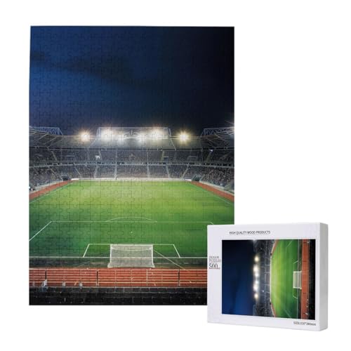 Stadion Fußball Satdium Feld Licht Nacht Gedruckt Puzzle mit Aufbewahrungsbox, Holzpuzzle für Erwachsene und Kinder, 500 Teile Familienspaß Dekoratives Spiel Stadion Fußball Satdium Feld Licht Nacht Gedruckt Puzzle mit Aufbewahrungsbox, Holzpuzzle für Erwachsene und Kinder, 500 Teile Familienspaß Dekoratives Spiel von WPUTY