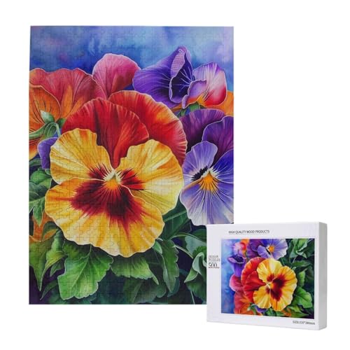 Stiefmütterchen Perfektion Gedrucktes Puzzle mit Aufbewahrungsbox, Holzpuzzle für Erwachsene und Kinder, 500 Teile Familie Spaß Dekoratives Spiel Stiefmütterchen Perfektion Gedrucktes Puzzle mit Aufbewahrungsbox, Holzpuzzle für Erwachsene und Kinder, 500 Teile Familie Spaß Dekoratives Spiel von WPUTY