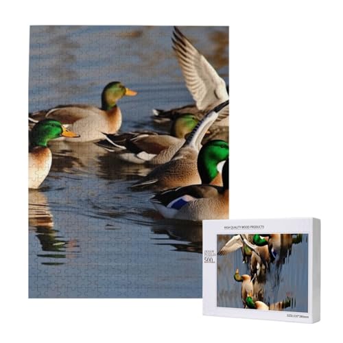 Stockente Enten gedruckt Puzzle mit Aufbewahrungsbox, Holzpuzzle für Erwachsene und Kinder, 500 Teile Familienspaß, dekoratives Spiel Stockente Enten gedruckt Puzzle mit Aufbewahrungsbox, Holzpuzzle für Erwachsene und Kinder, 500 Teile Familienspaß, dekoratives Spiel von WPUTY