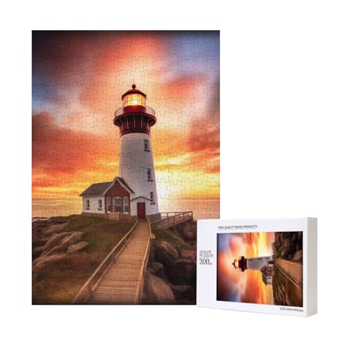 Sunset Printed Jigsaw Puzzle with Storage Box, Wooden Puzzle for Adults and Kids, 300 Pieces Family Fun Decorative Game Sunset Printed Jigsaw Puzzle with Storage Box, Wooden Puzzle for Adults and Kids, 300 Pieces Family Fun Decorative Game von WPUTY