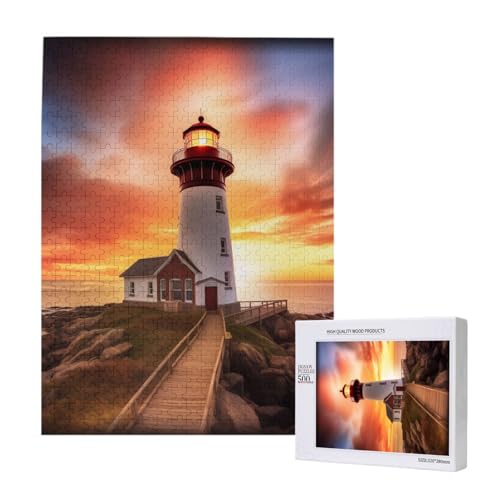 Sunset Printed Jigsaw Puzzle with Storage Box, Wooden Puzzle for Adults and Kids, 500 Pieces Family Fun Decorative Game Sunset Printed Jigsaw Puzzle with Storage Box, Wooden Puzzle for Adults and Kids, 500 Pieces Family Fun Decorative Game von WPUTY