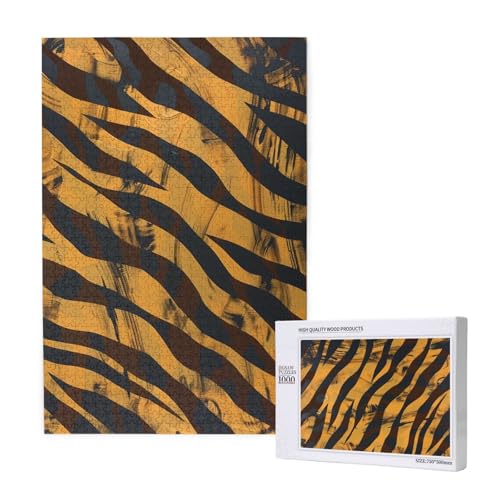 Tiger Stripe Printed Jigsaw Puzzle with Storage Box, Wooden Puzzle for Adults and Kids, 1000 Pieces Family Fun Decorative Game Tiger Stripe Printed Jigsaw Puzzle with Storage Box, Wooden Puzzle for Adults and Kids, 1000 Pieces Family Fun Decorative Game von WPUTY