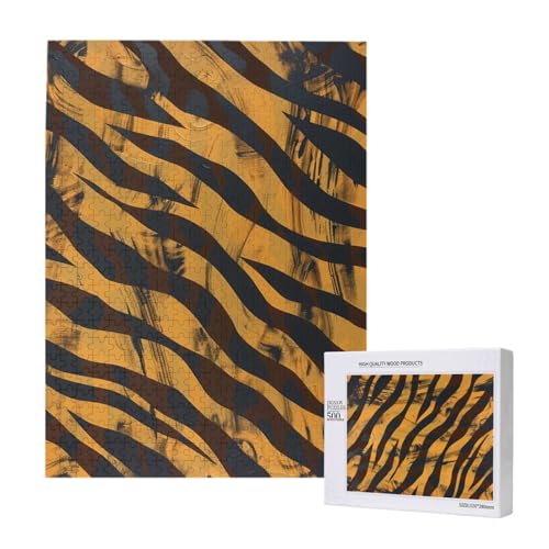 Tiger Stripe Printed Jigsaw Puzzle with Storage Box, Wooden Puzzle for Adults and Kids, 500 Pieces Family Fun Decorative Game Tiger Stripe Printed Jigsaw Puzzle with Storage Box, Wooden Puzzle for Adults and Kids, 500 Pieces Family Fun Decorative Game von WPUTY