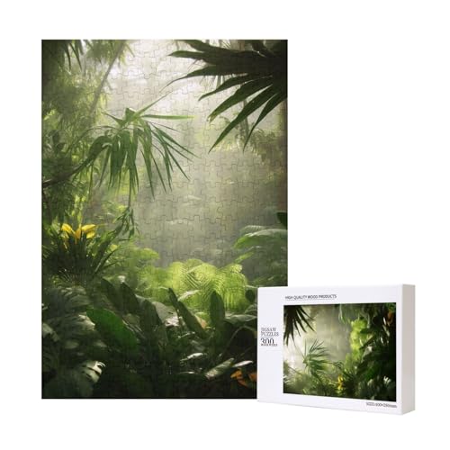 Tropischer Regenwald-Dschungel-Szene, gedrucktes Puzzle mit Aufbewahrungsbox, Holzpuzzle für Erwachsene und Kinder, 300 Teile Familienspaß, dekoratives Spiel Tropischer Regenwald-Dschungel-Szene, gedrucktes Puzzle mit Aufbewahrungsbox, Holzpuzzle für Erwachsene und Kinder, 300 Teile Familienspaß, dekoratives Spiel von WPUTY