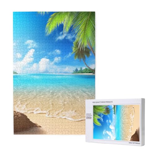Tropisches Strandpflanzen-Thema, gedrucktes Puzzle mit Aufbewahrungsbox, Holzpuzzle für Erwachsene und Kinder, 1000 Teile, Familienspaß, dekoratives Spiel Tropisches Strandpflanzen-Thema, gedrucktes Puzzle mit Aufbewahrungsbox, Holzpuzzle für Erwachsene und Kinder, 1000 Teile, Familienspaß, dekoratives Spiel von WPUTY