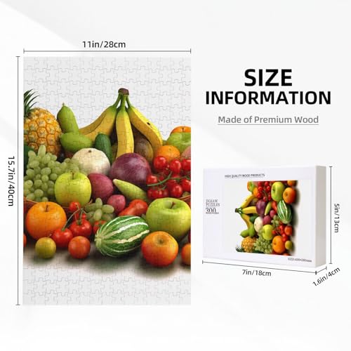 Vielfalt frisches Gemüse Obst gedruckt Puzzle mit Aufbewahrungsbox, Holzpuzzle für Erwachsene und Kinder, 300 Teile Familienspaß, dekoratives Spiel Vielfalt frisches Gemüse Obst gedruckt Puzzle mit Aufbewahrungsbox, Holzpuzzle für Erwachsene und Kinder, 300 Teile Familienspaß, dekoratives Spiel von WPUTY