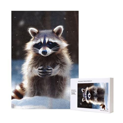Waschbär Gedrucktes Puzzle mit Aufbewahrungsbox, Holzpuzzle für Erwachsene und Kinder, 300 Teile Familienspaß, dekoratives Spiel Waschbär Gedrucktes Puzzle mit Aufbewahrungsbox, Holzpuzzle für Erwachsene und Kinder, 300 Teile Familienspaß, dekoratives Spiel von WPUTY