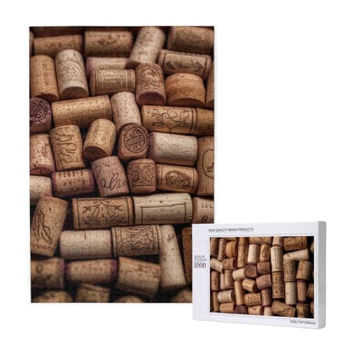 Weinkorken bedrucktes Puzzle mit Aufbewahrungsbox, Holzpuzzle für Erwachsene und Kinder, 1000 Teile Familienspaß, dekoratives Spiel Weinkorken bedrucktes Puzzle mit Aufbewahrungsbox, Holzpuzzle für Erwachsene und Kinder, 1000 Teile Familienspaß, dekoratives Spiel von WPUTY