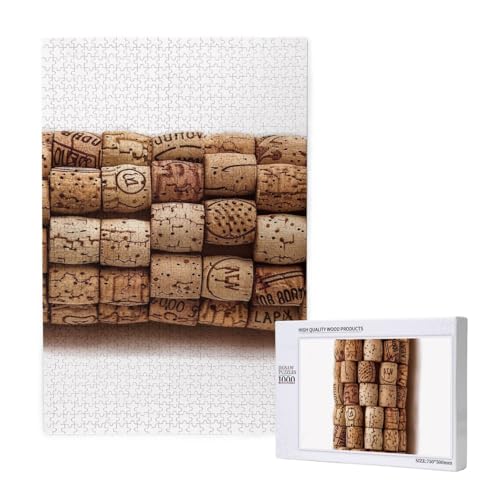 Weinkorken bedrucktes Puzzle mit Aufbewahrungsbox, Holzpuzzle für Erwachsene und Kinder, 1000 Teile Familienspaß, dekoratives Spiel Weinkorken bedrucktes Puzzle mit Aufbewahrungsbox, Holzpuzzle für Erwachsene und Kinder, 1000 Teile Familienspaß, dekoratives Spiel von WPUTY