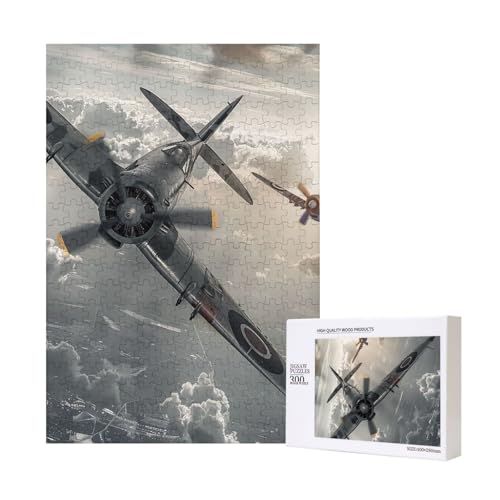 Weltkrieg Flugzeug Flugzeug gedruckt Puzzle mit Aufbewahrungsbox, Holzpuzzle für Erwachsene und Kinder, 300 Teile Familienspaß, dekoratives Spiel Weltkrieg Flugzeug Flugzeug gedruckt Puzzle mit Aufbewahrungsbox, Holzpuzzle für Erwachsene und Kinder, 300 Teile Familienspaß, dekoratives Spiel von WPUTY