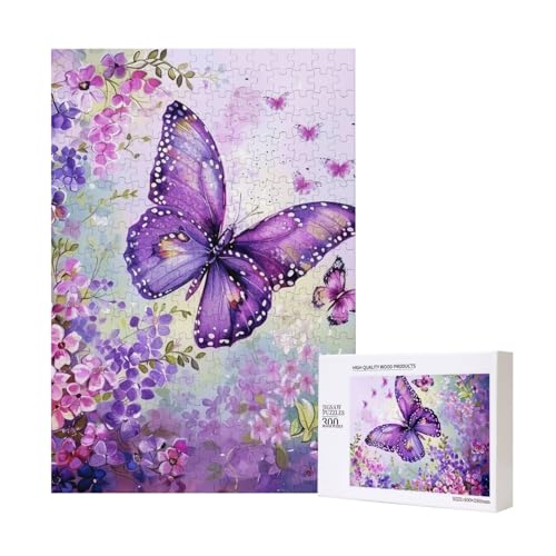 Wunderschönes, buntes Schmetterlingspuzzle mit Aufbewahrungsbox, Holzpuzzle für Erwachsene und Kinder, 300 Teile, Familienspaß, dekoratives Spiel Wunderschönes, buntes Schmetterlingspuzzle mit Aufbewahrungsbox, Holzpuzzle für Erwachsene und Kinder, 300 Teile, Familienspaß, dekoratives Spiel von WPUTY