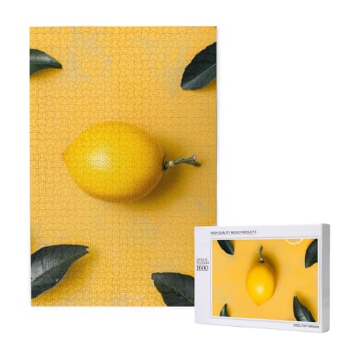 Yellow Lemon Art Printed Jigsaw Puzzle with Storage Box, Wooden Puzzle for Adults and Kids, 1000 Pieces Family Fun Decorative Game Yellow Lemon Art Printed Jigsaw Puzzle with Storage Box, Wooden Puzzle for Adults and Kids, 1000 Pieces Family Fun Decorative Game von WPUTY