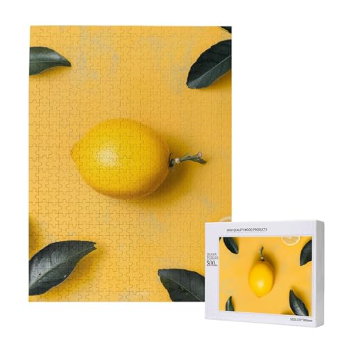 Yellow Lemon Art Printed Jigsaw Puzzle with Storage Box, Wooden Puzzle for Adults and Kids, 500 Pieces Family Fun Decorative Game Yellow Lemon Art Printed Jigsaw Puzzle with Storage Box, Wooden Puzzle for Adults and Kids, 500 Pieces Family Fun Decorative Game von WPUTY