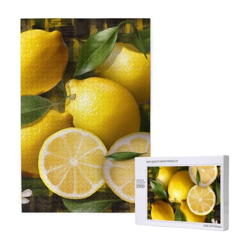 Yellow Lemon Printed Jigsaw Puzzle with Storage Box, Wooden Puzzle for Adults and Kids, 1000 Pieces Family Fun Decorative Game Yellow Lemon Printed Jigsaw Puzzle with Storage Box, Wooden Puzzle for Adults and Kids, 1000 Pieces Family Fun Decorative Game von WPUTY