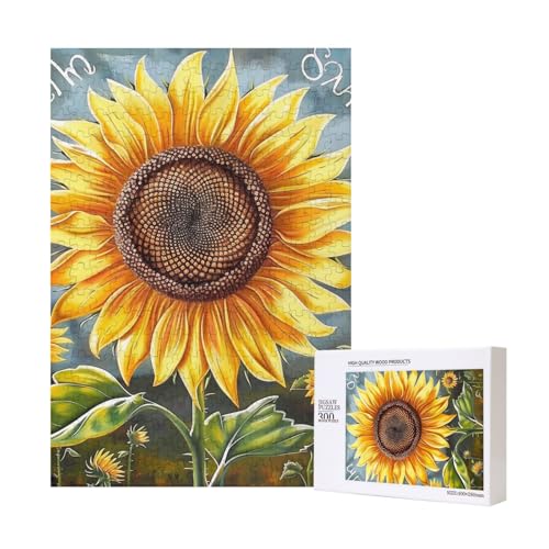 You Are My Sunshine Sunflower Printed Jigsaw Puzzle with Storage Box, Wooden Puzzle for Adults and Kids, 300 Pieces Family Fun Decorative Game You Are My Sunshine Sunflower Printed Jigsaw Puzzle with Storage Box, Wooden Puzzle for Adults and Kids, 300 Pieces Family Fun Decorative Game von WPUTY