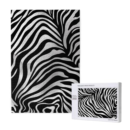 Zebra Print Printed Jigsaw Puzzle with Storage Box, Wooden Puzzle for Adults and Kids, 1000 Pieces Family Fun Decorative Game Zebra Print Printed Jigsaw Puzzle with Storage Box, Wooden Puzzle for Adults and Kids, 1000 Pieces Family Fun Decorative Game von WPUTY