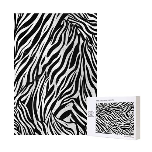 Zebra Print Printed Jigsaw Puzzle with Storage Box, Wooden Puzzle for Adults and Kids, 300 Pieces Family Fun Decorative Game Zebra Print Printed Jigsaw Puzzle with Storage Box, Wooden Puzzle for Adults and Kids, 300 Pieces Family Fun Decorative Game von WPUTY