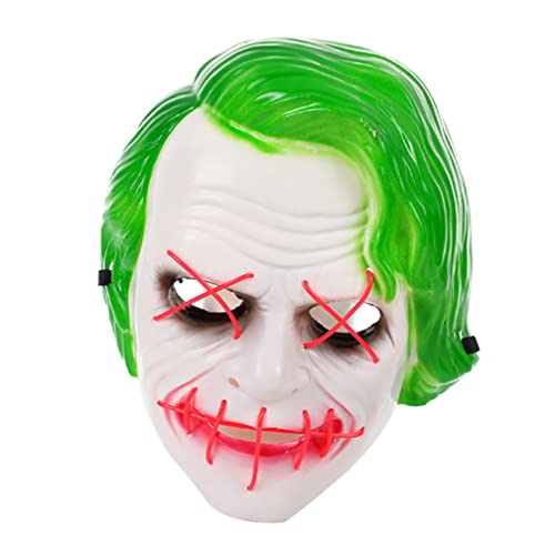 WQFTFO Clown mit grünen Haaren Maske PP Vollgesichtsmaske Kostüm Spiel Gesichtsbedeckung für Halloween WQFTFO Clown mit grünen Haaren Maske PP Vollgesichtsmaske Kostüm Spiel Gesichtsbedeckung für Halloween von WQFTFO
