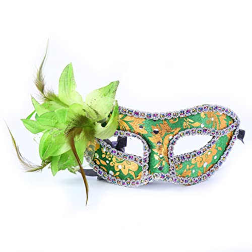WQFTFO Grüne Blumenmaske, Kunststoff, halbe Gesichtsabdeckung, Halloween-Kostüm, Spielrequisite WQFTFO Grüne Blumenmaske, Kunststoff, halbe Gesichtsabdeckung, Halloween-Kostüm, Spielrequisite von WQFTFO