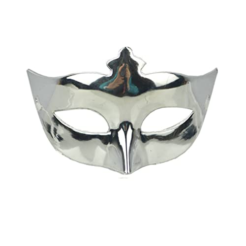 WQFTFO Halloween-Party-Maske, Kunststoff, silberfarben, halbe Gesichtsabdeckung, Weihnachtsdekoration, Requisite WQFTFO Halloween-Party-Maske, Kunststoff, silberfarben, halbe Gesichtsabdeckung, Weihnachtsdekoration, Requisite von WQFTFO