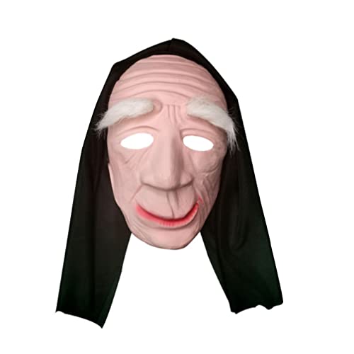 WQFTFO Hexenfrau Maske PVC Horror Vollgesichtsabdeckung Halloween Cosplay Party Prop von WQFTFO