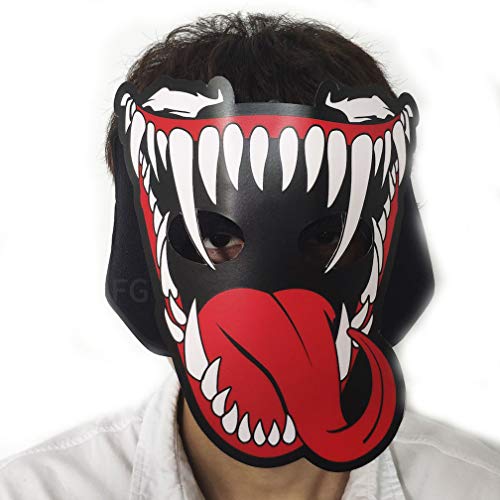 WQFTFO Horrible Venoms Stimmaktivierte leuchtende Latexmaske Horror Kopfbedeckung für Halloween Karneval Kostüm Party Requisiten WQFTFO Horrible Venoms Stimmaktivierte leuchtende Latexmaske Horror Kopfbedeckung für Halloween Karneval Kostüm Party Requisiten von WQFTFO
